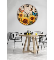 bilge Tasarım retro Duvar Saati 35 x 35 CM (Karışık)
