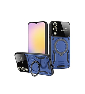 Samsung Galaxy S25 Edge Kılıf Joy Lens Standlı Kapak - Lacivert