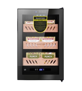 Quantoro QCC-44 Elektronik Nemlendirme & Soğutmalı Siyah Puro Dolabı