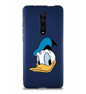 Xiaomi Redmi K20 Soft Premier Kapak Donald Duck-B Tasarımlı Silikon Kılıf - Lacivert (Şeffaf)