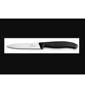 Victorinox Mutfak SwissClassic 10cm Soyma Bıçağı Siyah Sivri Uçlu