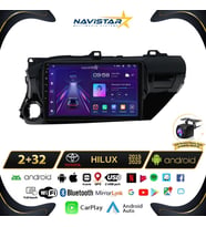 Toyota Hilux 2015-2020 Model 2+64GB Android 13 Kablosuz Carplay Navigasyon Multimedya Sistemi
