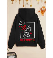 Çocuk Blesseb Baskılı Sweatshirt (Siyah)