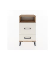 Arges Komodin Tek Raflı 2 Çekmeceli 44x30x80 Çam-Aytaşı