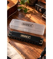 Midex HN-10BK Siyah Örf Aletleri 10 Delikli Mızıka Do (c)