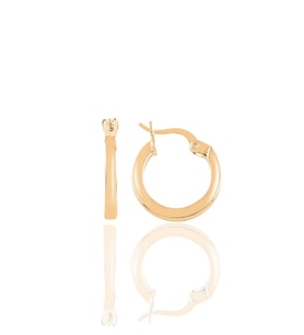 Gümüş rose balta kilit 17 mm halka küpe SGTL11257ROSE