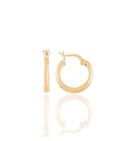 Gümüş rose balta kilit 17 mm halka küpe SGTL11257ROSE