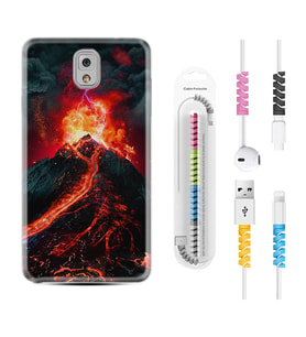 Samsung Note 3 4 5 8 9 20 Ultra 10 Lite Kılıf Kablo Koruma Spiral Silikon Yanardağ 1611