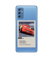 Samsung Galaxy M52 Uyumlu Cars Mcqueen Desenli Şeffaf Telefon Kılıfı