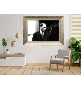Gümüş Çerçeveli Atatürk Tablo as53