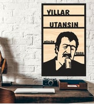 Müslüm Baba Yıllar Utansın  Ahşap Duvar Tablo