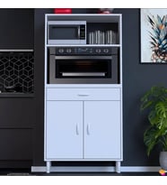 Modilayn VİO Fırın Dolabı (85x163,4x32.5 cm) Çekmeceli Kapaklı Mini/Midi Mikrodalga Mutfak Dolabı
