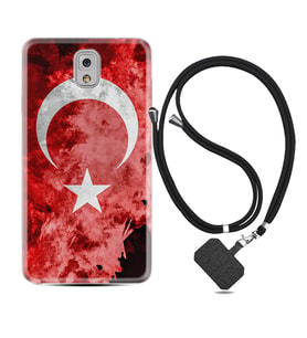 Samsung Note 3 4 5 8 9 20 Ultra 10 Lite Kılıf Boyun Askılı Silikon Şanlı Türk Bayrağı 3 1395
