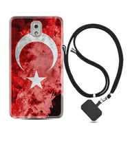 Samsung Note 3 4 5 8 9 20 Ultra 10 Lite Kılıf Boyun Askılı Silikon Şanlı Türk Bayrağı 3 1395