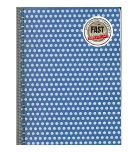 GIPTA FAST NOTEBOOK SPİRALLİ PP. KAPAK A4 80YP. ÇİZGİLİ DEFTER 8570 - TEKLİ
