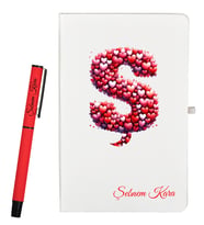 Sevgiliye Hediye Kişiye Özel Defter ve Kalem Hediye Seti