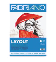 Fabriano Layout Pürüzsüz ve Geçirimsiz Marker Blok 75 gr. A4 70 yp. 
