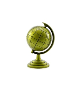 GLOBE KÜÇÜK METAL DÜNYA BİBLOSU - DEKORATİF SÜS EŞYASI (5343)