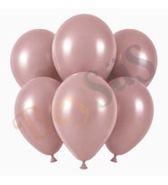 Toz Pembe Renk Lateks Retro Balon (30 cm) - 6 Adet