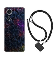 Huawei Nova Y70 Y90 Nova 9 SE  Kılıf Boyun Askılı Silikon Renkli Prizmalar 1783