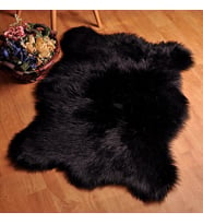 Tappeto Soft Peluş Kuzu Postu Siyah