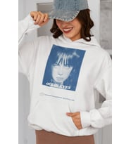 Tasarım Billie Eilish Ocean Eyes Baskılı Unisex Oversize Şarkıcı Hoodie