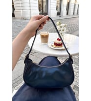Fermuarlı Yan Toka Detaylı Trend Model Minimalist Kadın Kol ve Omuz Askılı Baget Çanta