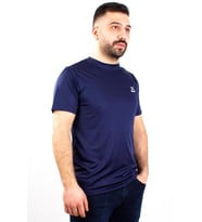 Kinetix SN-225 Neck Lacivert Günlük Erkek Bisiklet Yaka Tişört