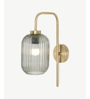 Rsylight Retro Metal Dekoratif Füme Camlı Modern Duvar Aplik