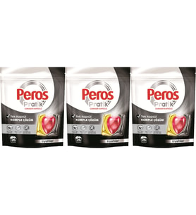 Peros Pratik Matik Çamaşır Deterjanı Kapsülü - Tableti 78 Adet Siyahlar (3PK*26)