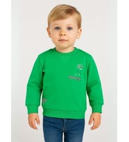 Erkek Bebek Shape Yazılı Sweatshirt (Yeşil)