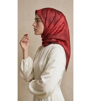 Levidor Kristal Eşarp Bulut Düşü Desen Bordo