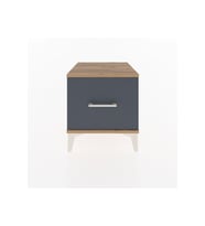 Hyperion Komodin Tek Çekmeceli 44x44x48 Çam-Antrasit