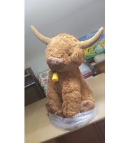 Oyuncak Peluş Sevimli Uyku Arkadaşı Dev Boy Boynuzlu Boğa 90 cm