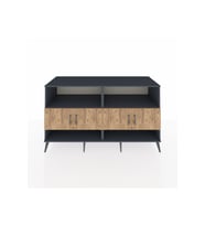 Kronos Konsol 4 Raflı 4 Kapaklı 176x59x99 Antrasit-Çam/Aytaşı