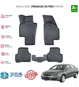 PASSAT B6 ARACA ÖZEL 3D PASPAS 2005 2006 2007 2008 2009 2010