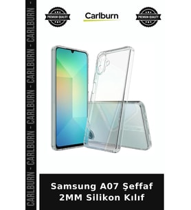 Samsung A07 Şeffaf 2MM Silikon Kılıf Telefon Koruyucu Cihaz Aksesuarı Aksesuar