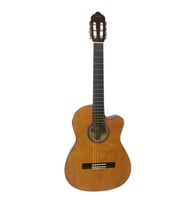 Valencia VC104TCVT Elektro Klasik Gitar 4/4 (Naturel)  Ekolayzırlı - Sap Çelikli - Sahneye Hazır