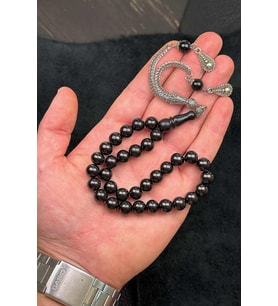 8 MM Küre Rus Oltu Taşı Tesbih