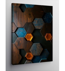 Kanvas Tablo Geometrik Ahşap Dokusu