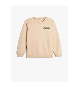 Erkek Çocuk Giyim Sweatshirt - KOTON - 4WKB10258TK - EKRU - 11-12 YAŞ