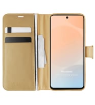 Microsonic Infinix Hot 50 4G Kılıf Delux Leather Wallet Gold (Gold)