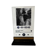 Kişiye Özel Spotify Barkodlu ULTRA Clear kristal Plak Müzik Hediye