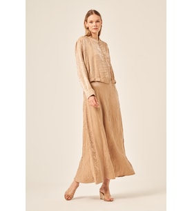 FTZ Women kadın Kraş Etekli Takım Beige 31171