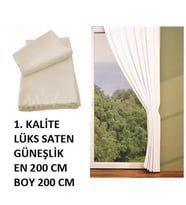 BEYAZ RENK SATEN GÜNEŞLİK 1. KALİTE 200 cm en - 200 cm boy