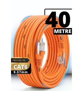M107XT CAT6 Ethernet Kablosu 40 Metre 0.57mm UTP Uzun Mesafe Güçlü Sinyal LAN Kablosu