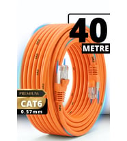 M107XT CAT6 Ethernet Kablosu 40 Metre 0.57mm UTP Uzun Mesafe Güçlü Sinyal LAN Kablosu