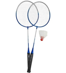 Universal 2 Raket 3 Top Badminton Set Badminton Raket/top, Unisex, Gri, Large