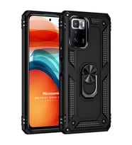 Microsonic Xiaomi Poco X3 GT Kılıf Military Ring Holder Siyah