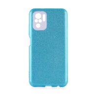 Xiaomi Redmi Note 10S Kılıf Simli Parlak Shining Kapak (Mavi)